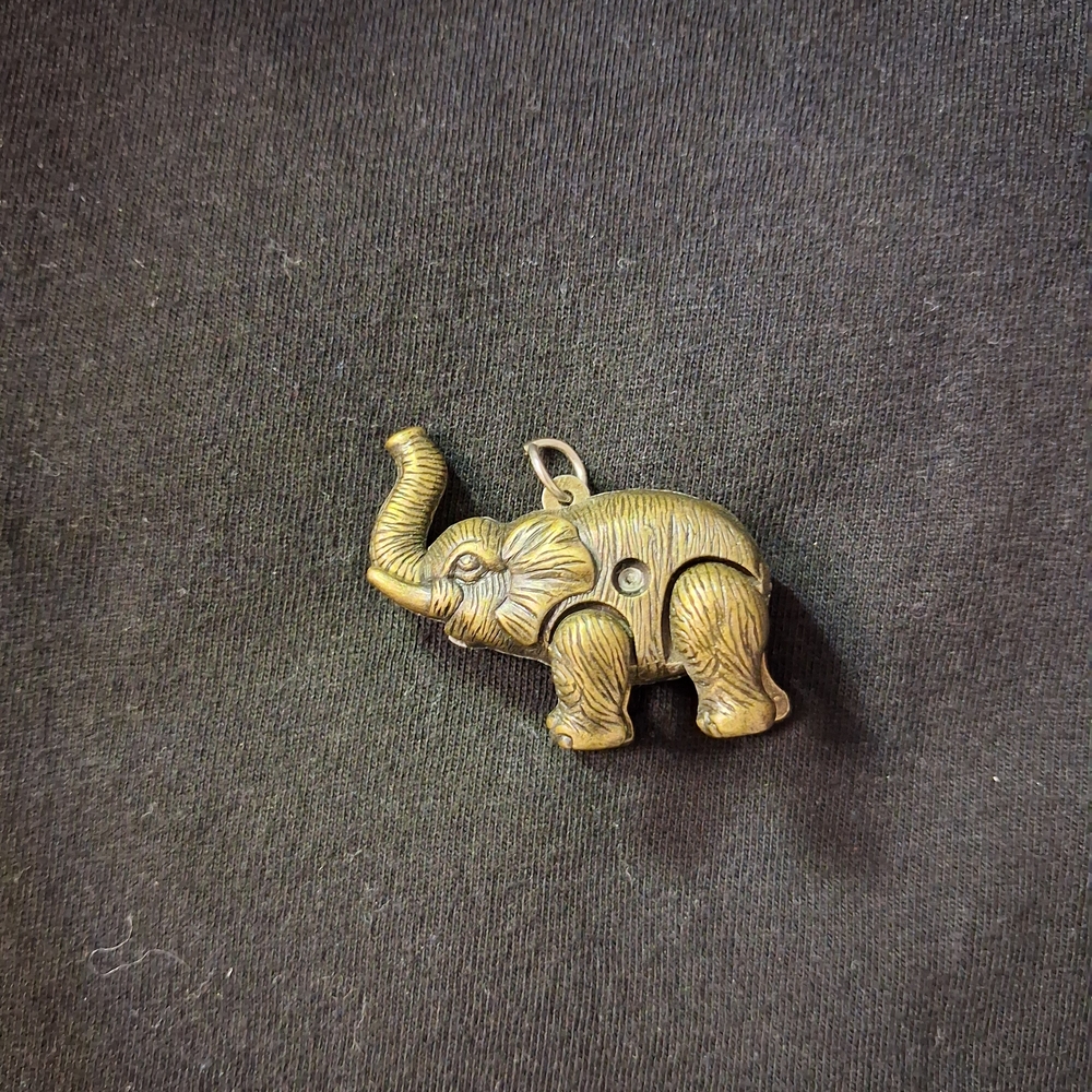 Gold Elephant Pendant Necklace